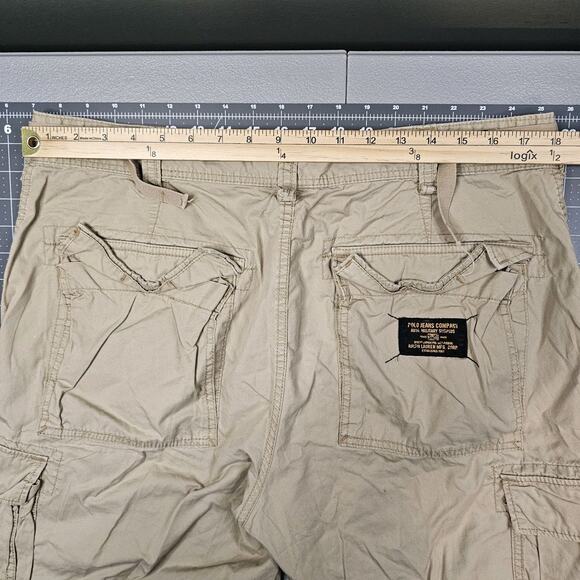 Vintage Polo Jeans Co Cargo Shorts Mens 36x11 Baggy Loose Classic 90s Preppy - Picture 9 of 14